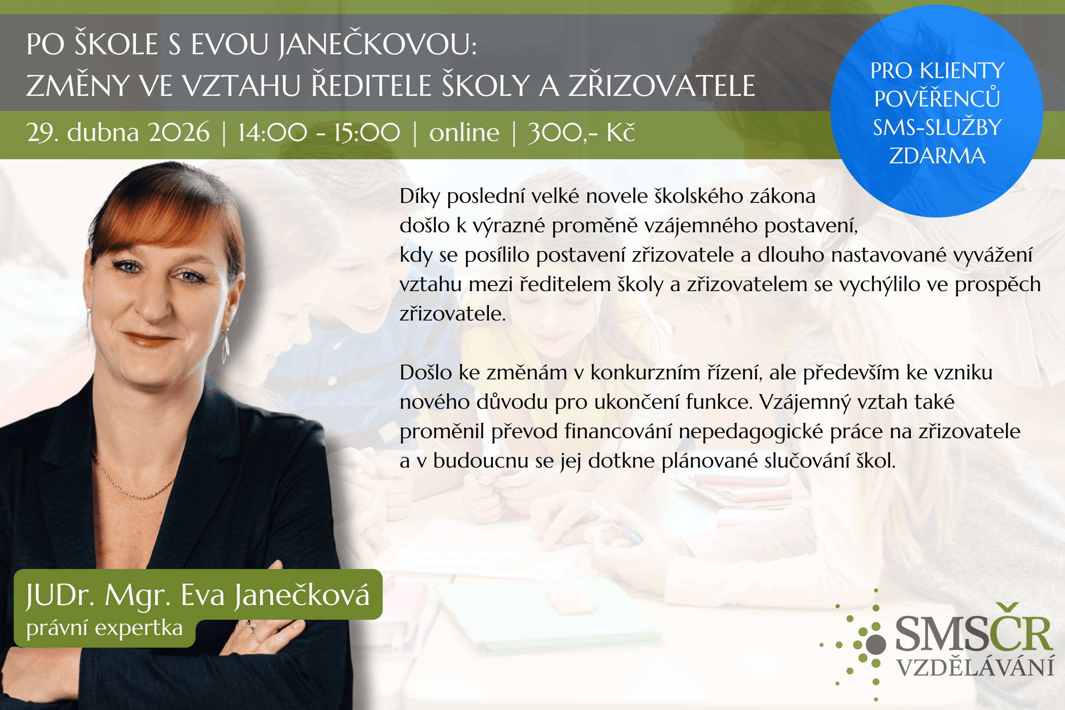 Po škole s Evou Janečkovou Změny ve vztahu ředitele školy a zřizovatele_duben 2026